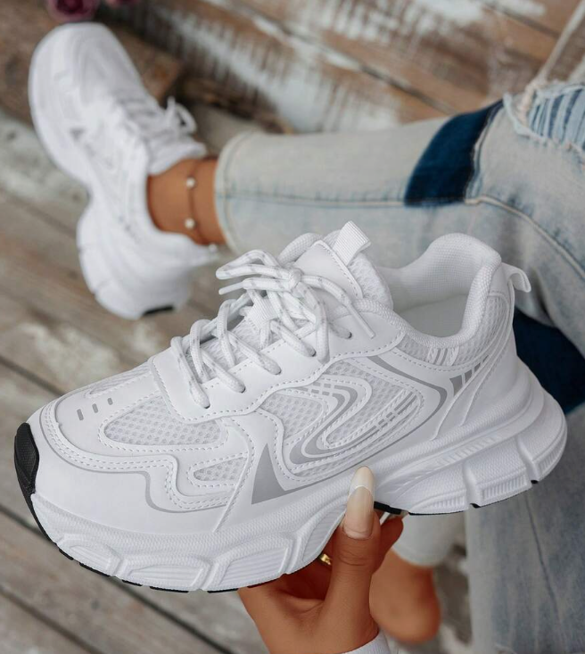 Soft Leather Women Casual Running Shoes