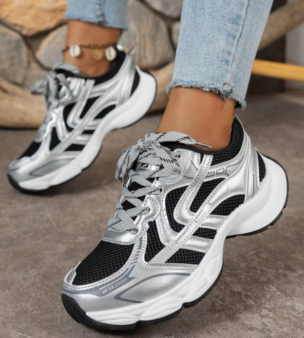 Soft Leather Women Casual Running Shoes